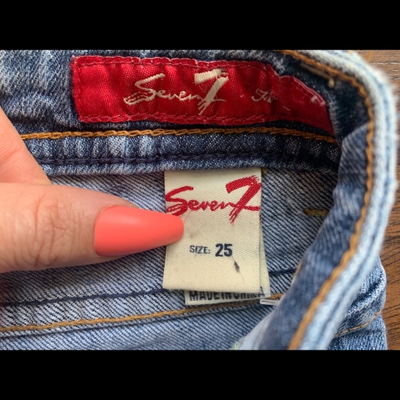 seven7 jeans SZ 25 bootcut medium wash jeans - Picture 6 of 6